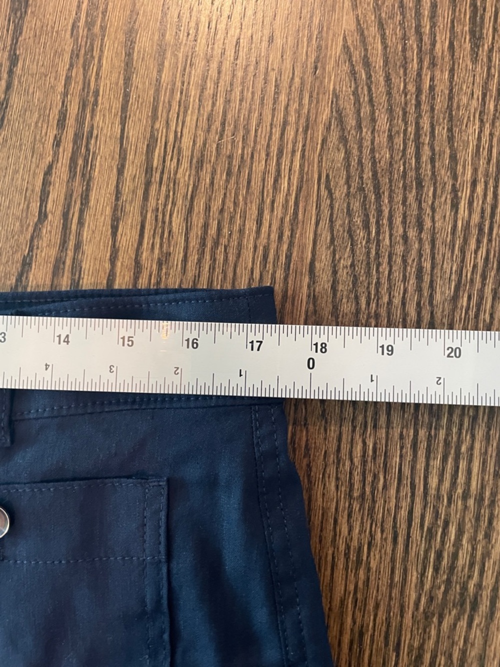 Loft Palmer Wide Leg Ankle Crop Pants Linen Blend Deep Space Blue Size 12 - Picture 5 of 7